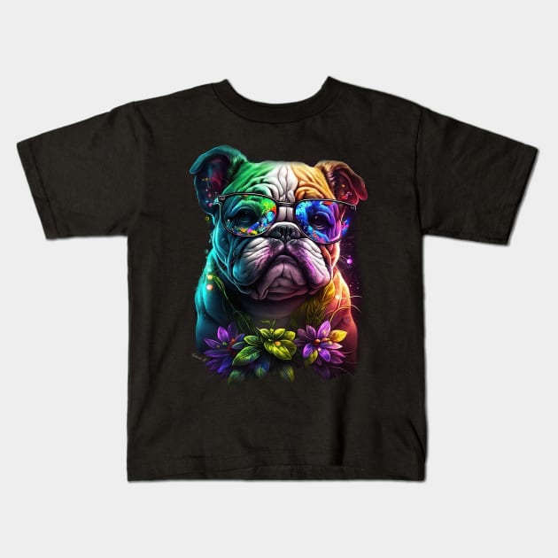 Colorful Dogs Designe #1 Kids T-Shirt by Farbrausch Art